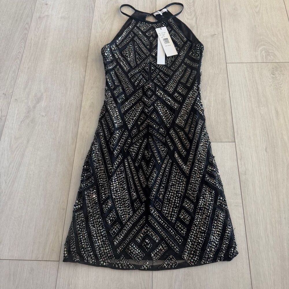 Parker Black Sequin women dress size s